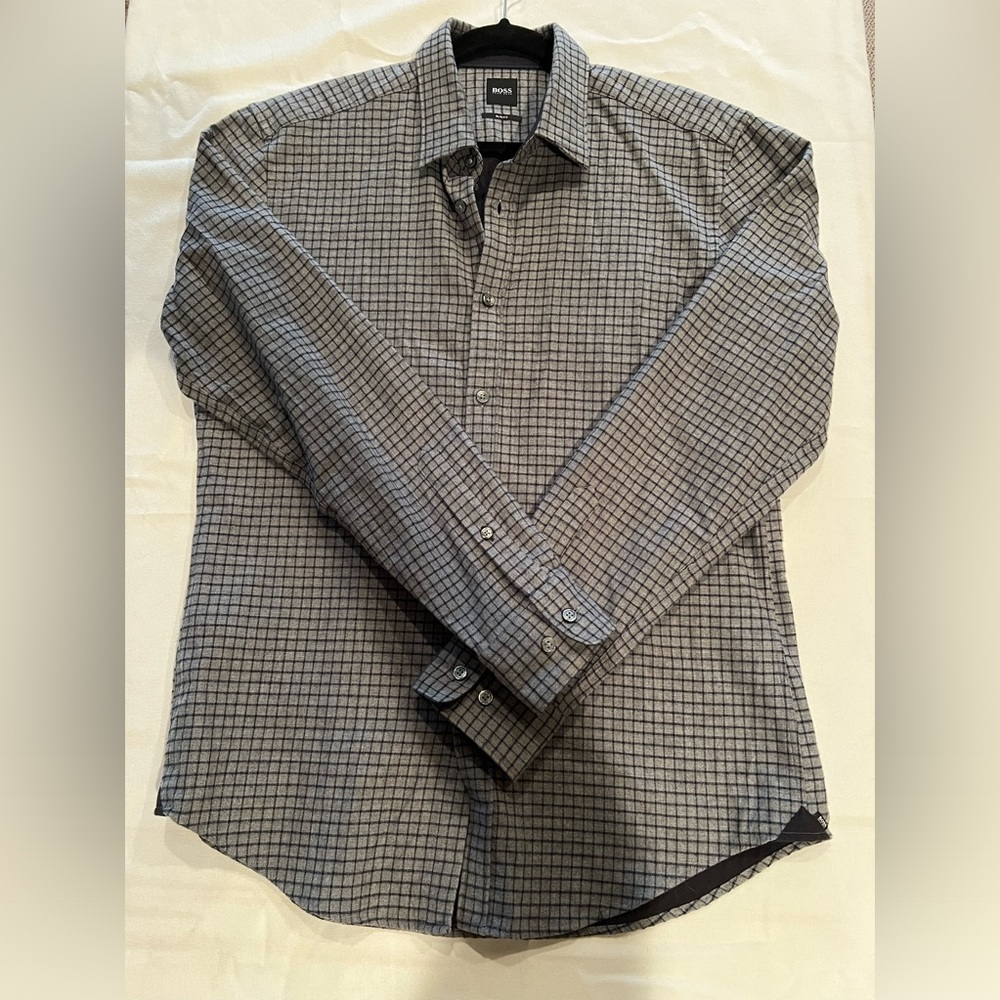Hugo Boss slim fit flannel shirt